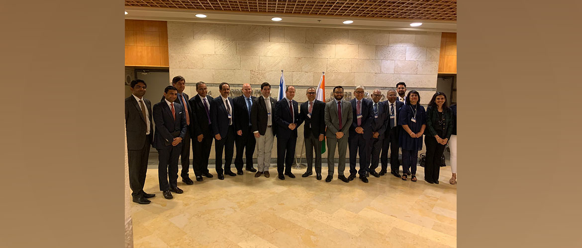  CEO delegation led by the All India Management Association met the Israeli Minister of Economy, Nir Barkat. 