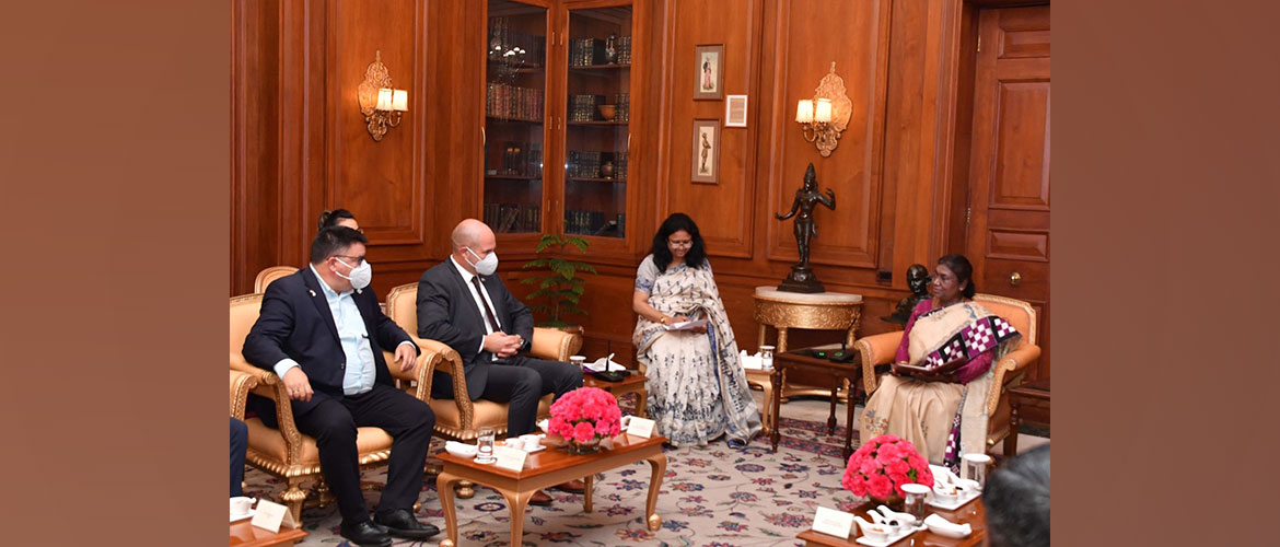  A Parliamentary delegation from Israel led by Speaker of Knesset Mr. Amir Ohana called on President Droupadi Murmu.