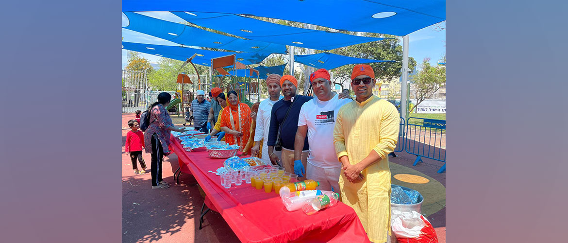  The Punjabi community in Israel organized langar, a communal meal, to celebrate the auspicious occasion of Baisakhi.