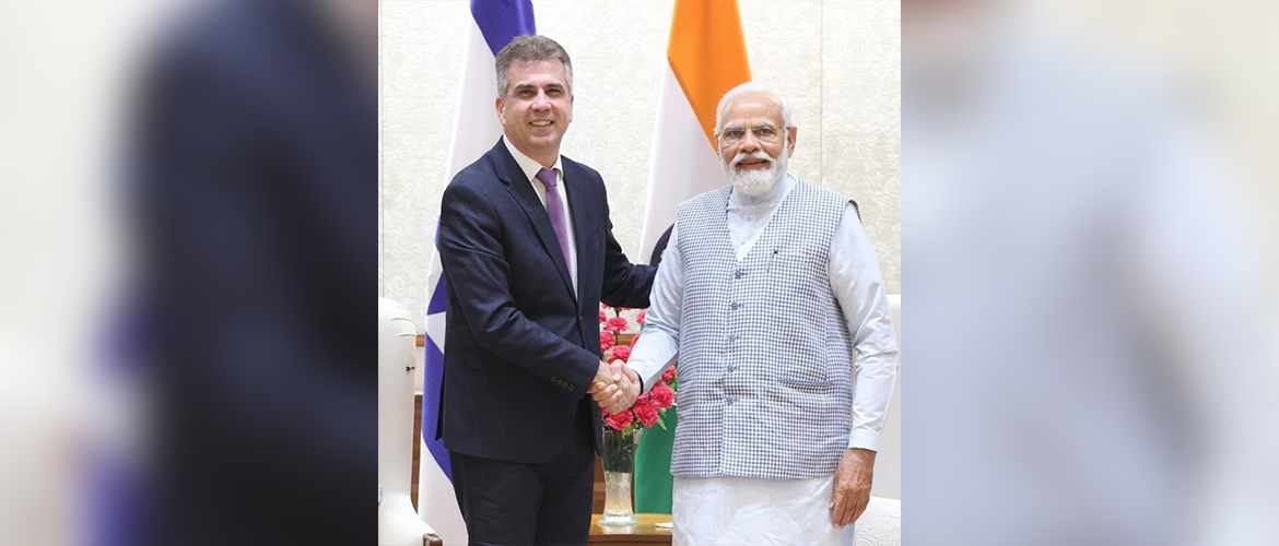  Minister of Foreign Affairs of Israel Mr. Eli Cohen called on India's Prime Minister Shri Narendra Modi