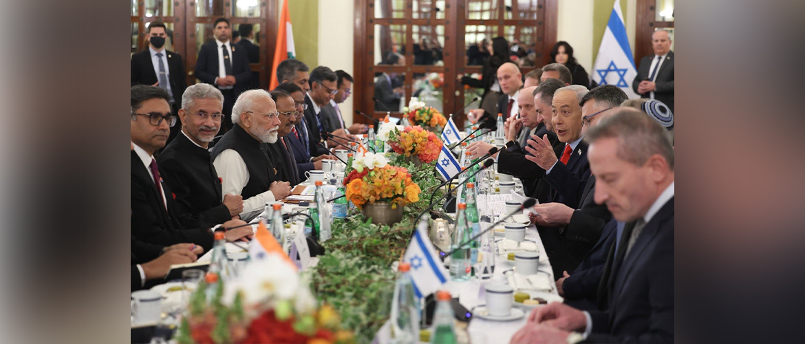 Hon’ble Prime Minister Shri Narendra Modi and Israeli Prime Minister Mr. Benjamin Netanyahu held extended Delegation Level Talks