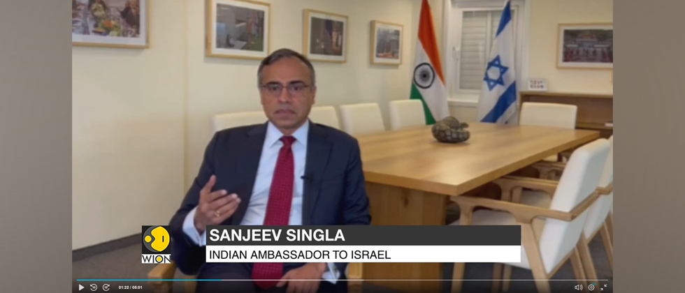  Amb. Sanjeev Singla's interview to WION news channel on the 30th anniversary of full diplomatic relations