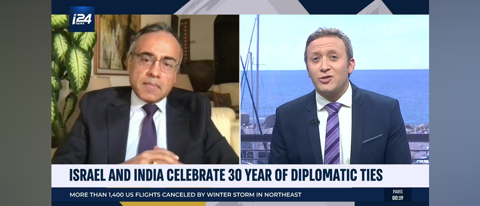  Amb. Sanjeev Singla's interview to i24 news channel on the 30th anniversary of full diplomatic relations