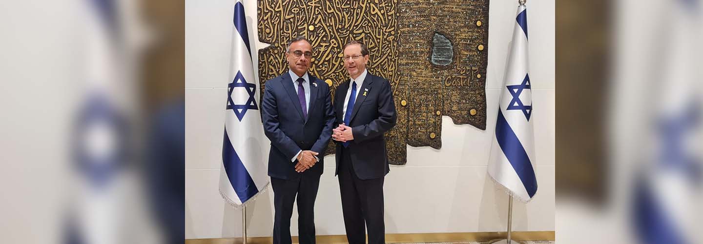  Ambassador Sanjeev Singla at the annual Independence Day reception hosted by President Isaac Herzog at the Presidential Residence in Jerusalem on 14 May 2024. 

(Pic Credit: Silvia G. Golan)