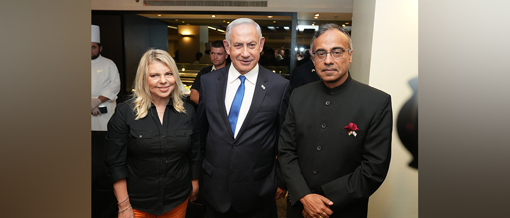  Israel’s Former PM and Leader of Opposition Benjamin Netanyahu joined hands in celebrating the 75 years of India’s Independence.