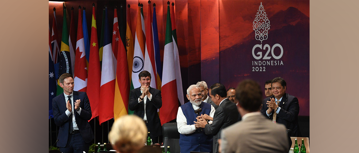  Indonesian President symbolically handed over the G20 Presidency to PM Narendra Modi.